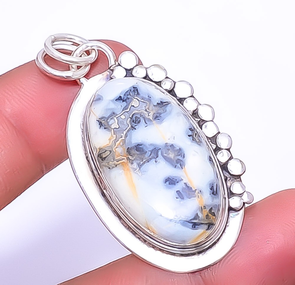 Malingano Jasper – Indonesia Gemstone 925 Sterling Silver Pendant 1.95″ A389