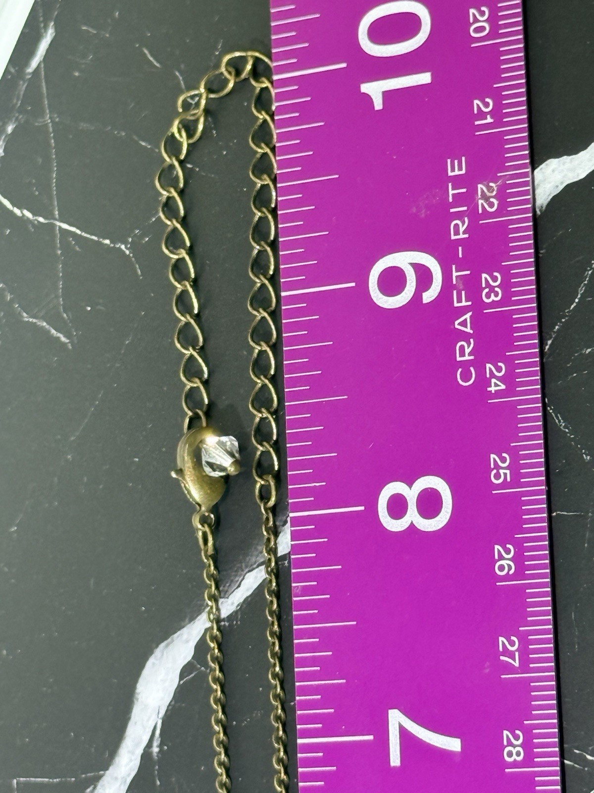 Sorrelli Necklace Cushion-Cut Clear Crystal Pendant 12mm 16-20in Antique Gold