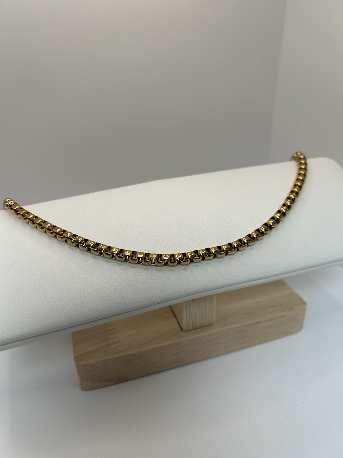 Premium 18K Layered 60cm (24’) Long Venetian Box Chain Necklace 4mm Wide Links