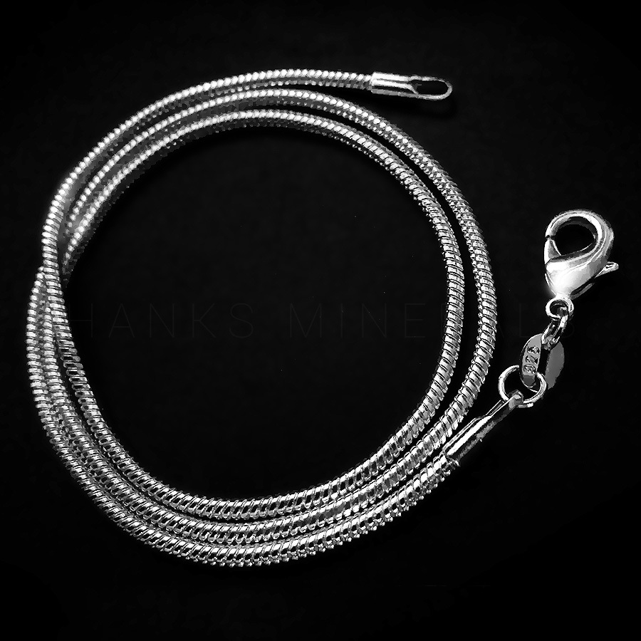 1mm 2mm 925 Sterling Silver Plated Snake Chain Necklace 16″ 18″ 20″ 22″ 24″
