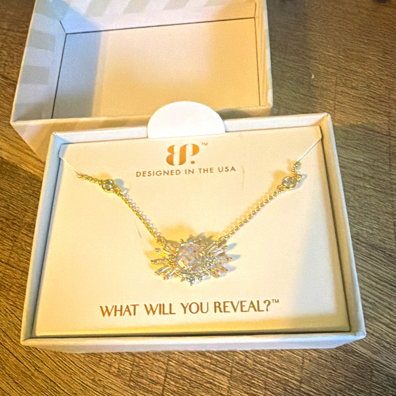 BP OG “The Mayci Necklace” NK15669 CZ on Gold Plating 18in + Adjustable Extender