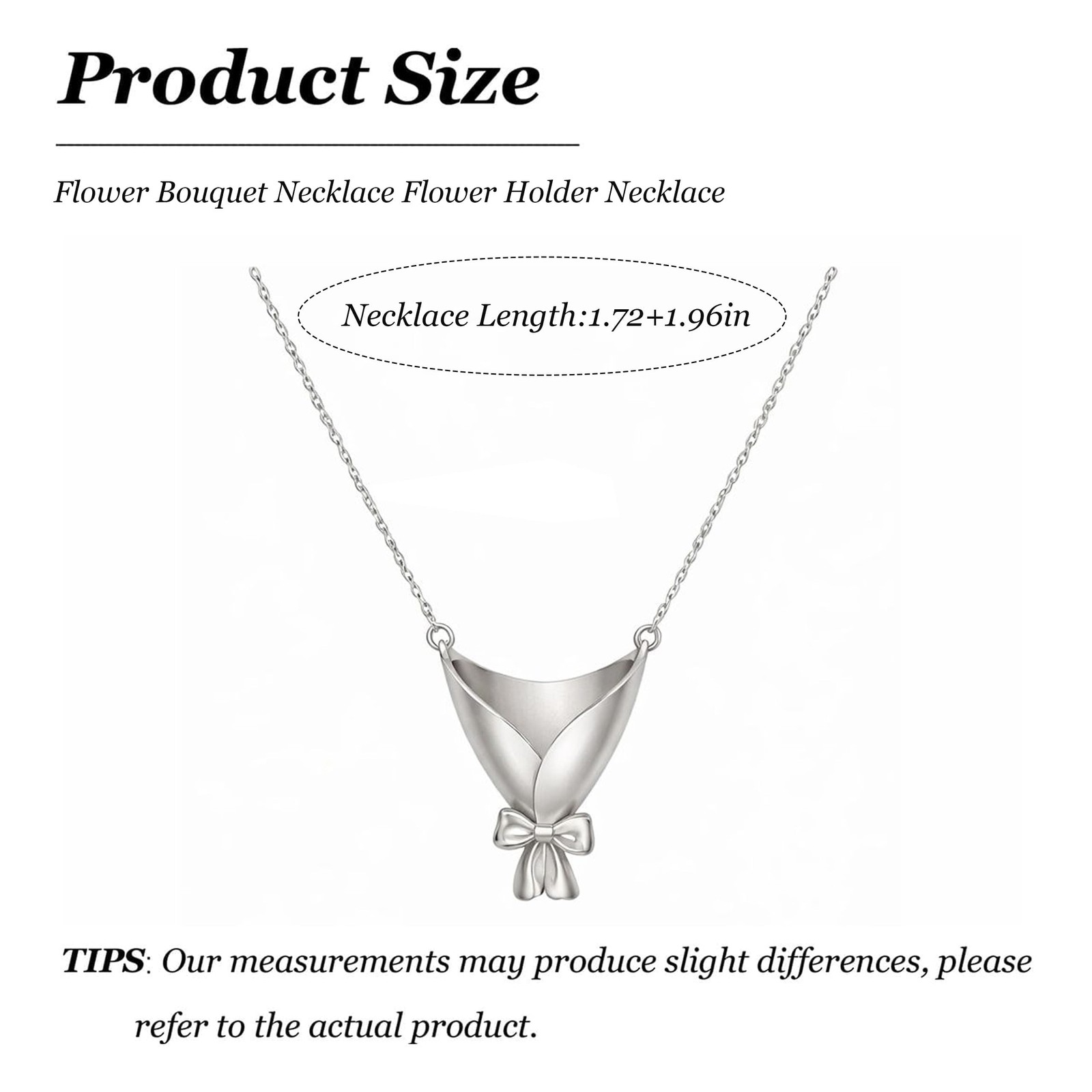 Flower Holder Necklace for Women Flower Vase Pendant Floral Keepsake Jewelry …