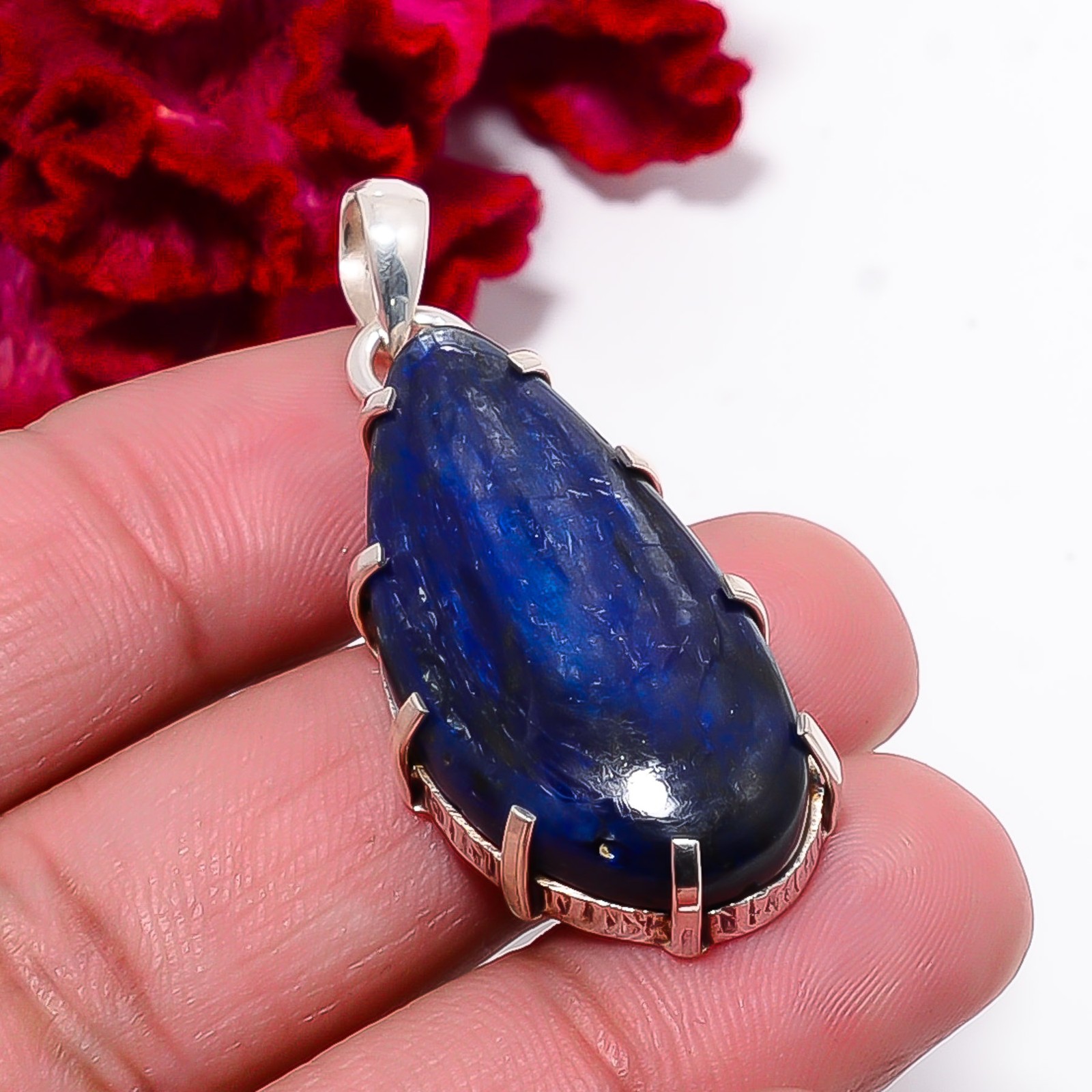 Kyanite – Nepal Gemstone 925 Sterling Silver Pendant 1.76 P99354