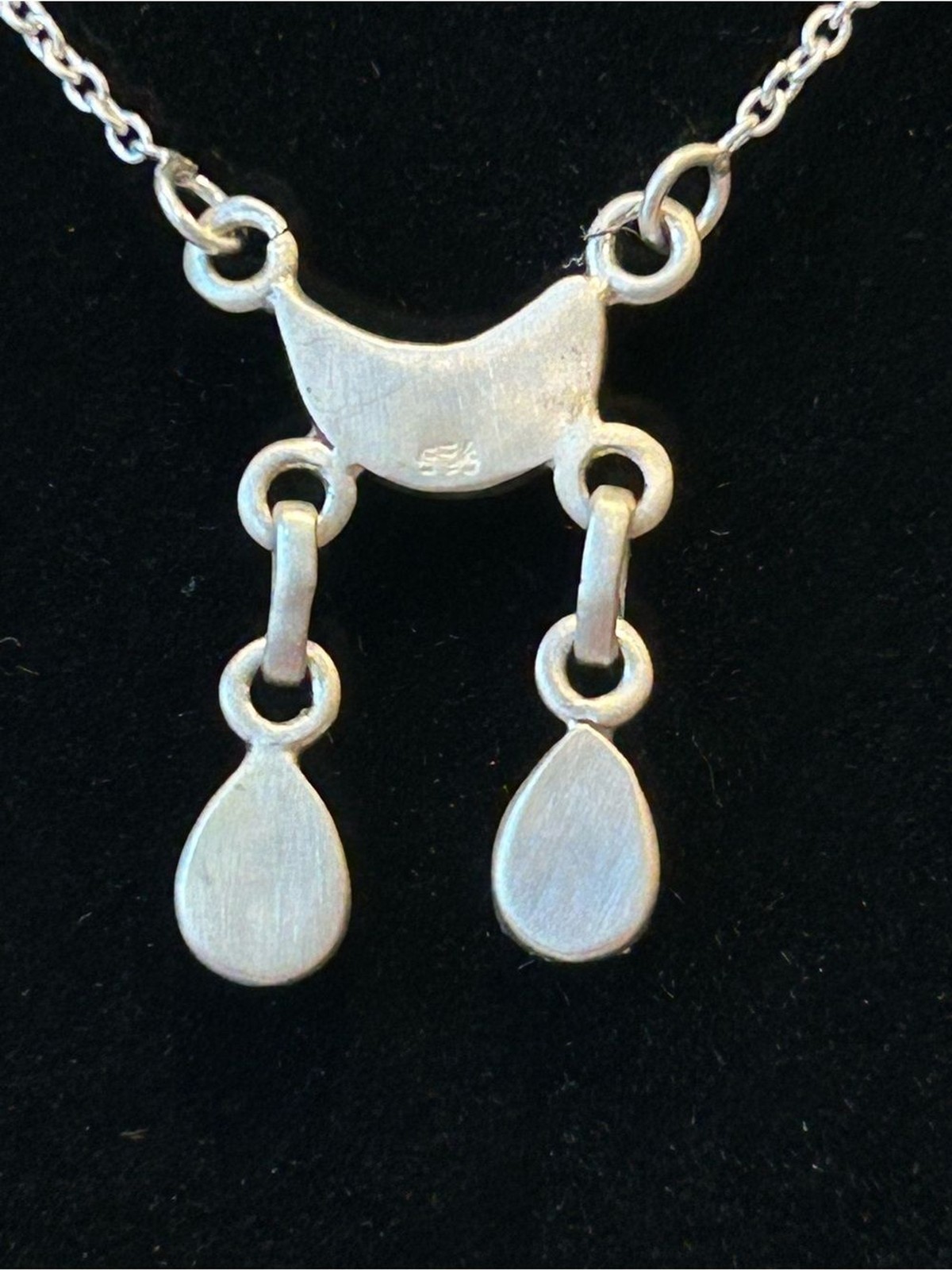 Silver Cotton Candy Turquoise Pendant Necklace