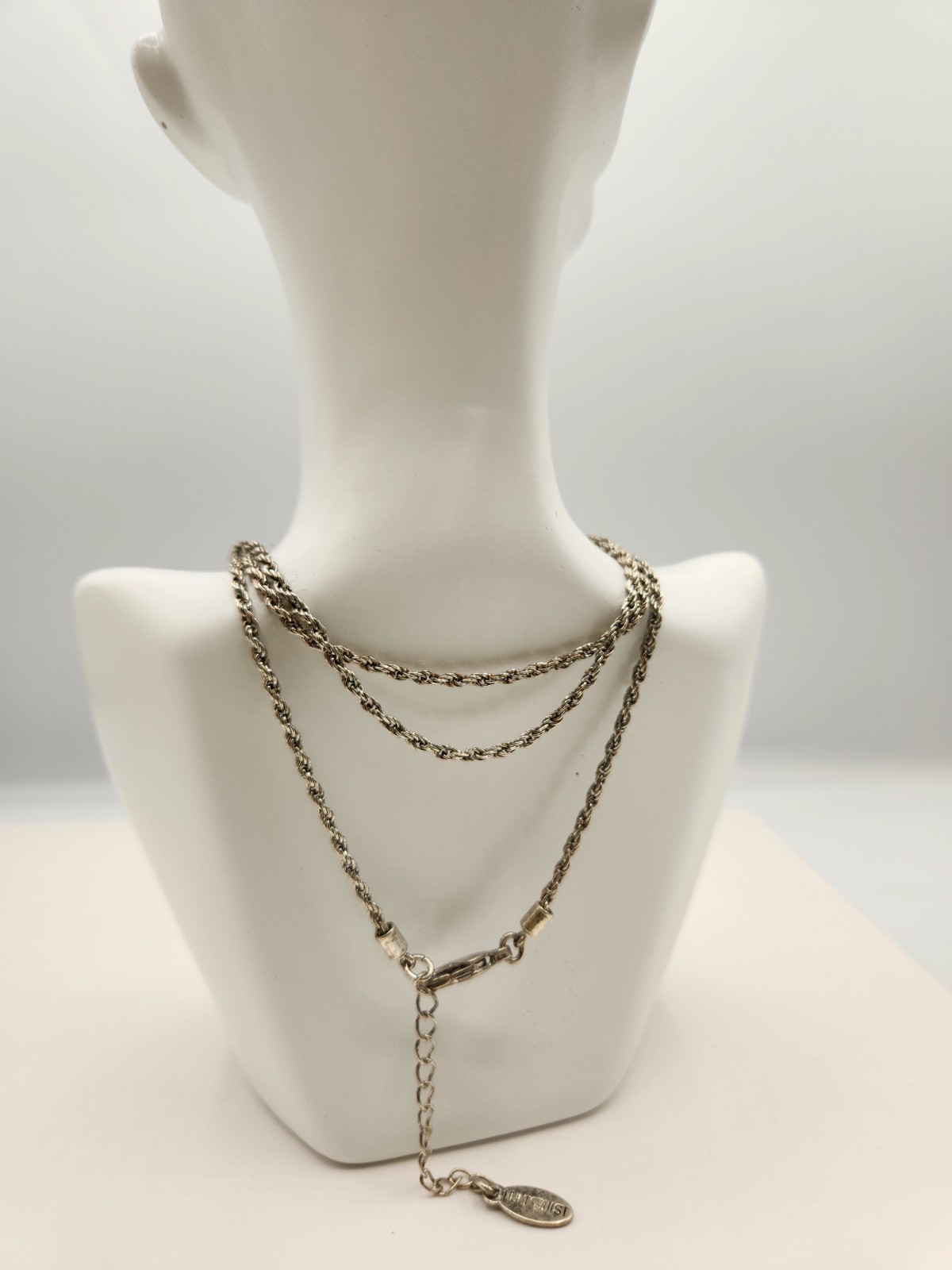 Hultquist Copenhagen Vintage Scent Perfume Bottle Pendant Necklace Silver Rope