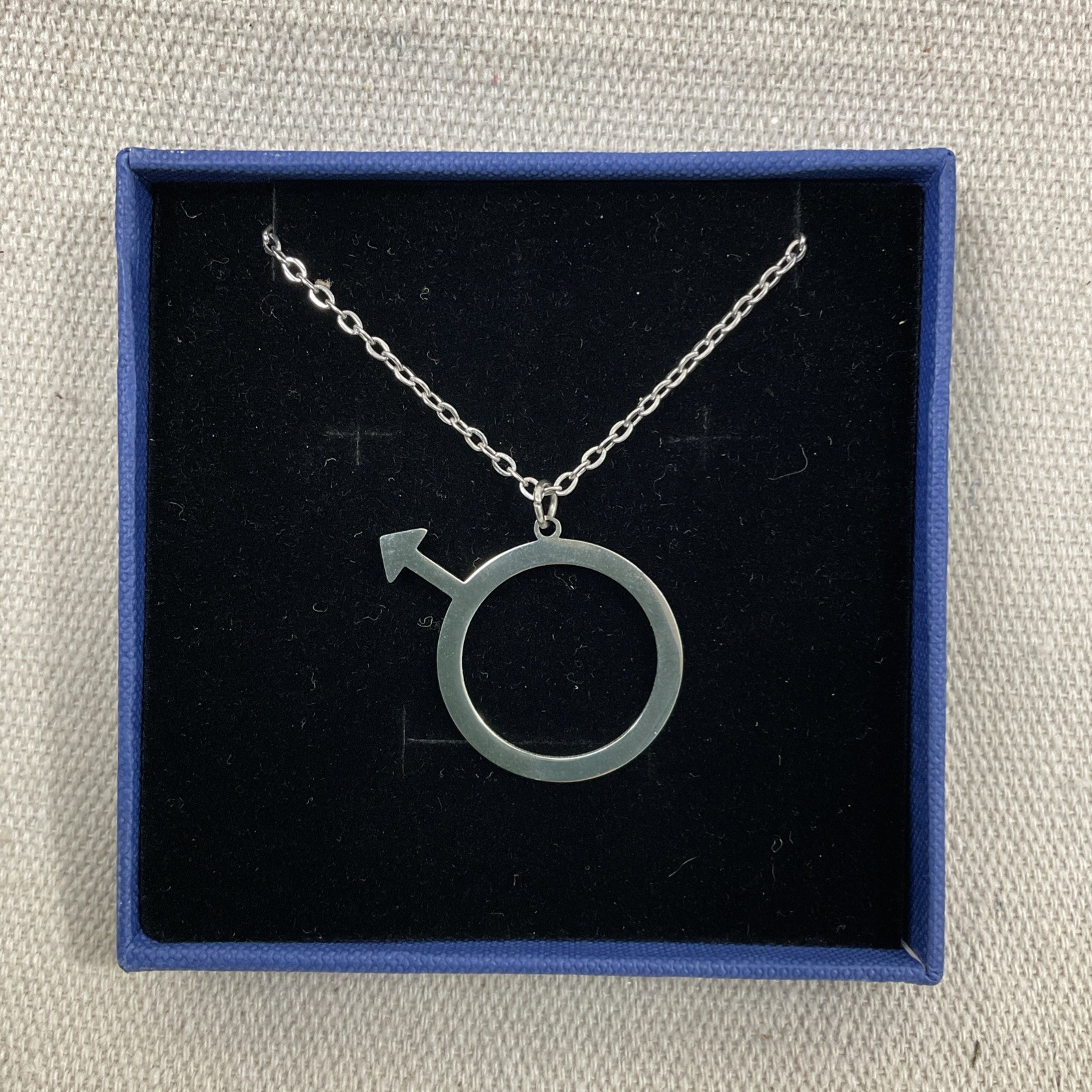 Best Wishes Set of 2 Necklaces, Male and Female Symbols Silver