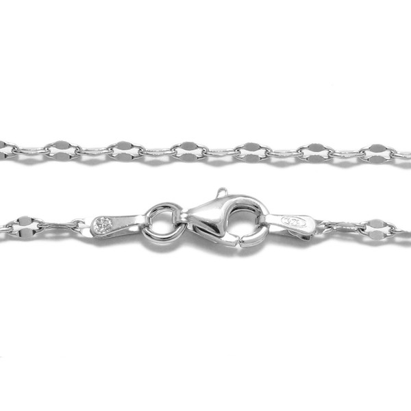 925 Sterling Silver Unique Coffee Link Chain Necklace 2mm (030 gauge)