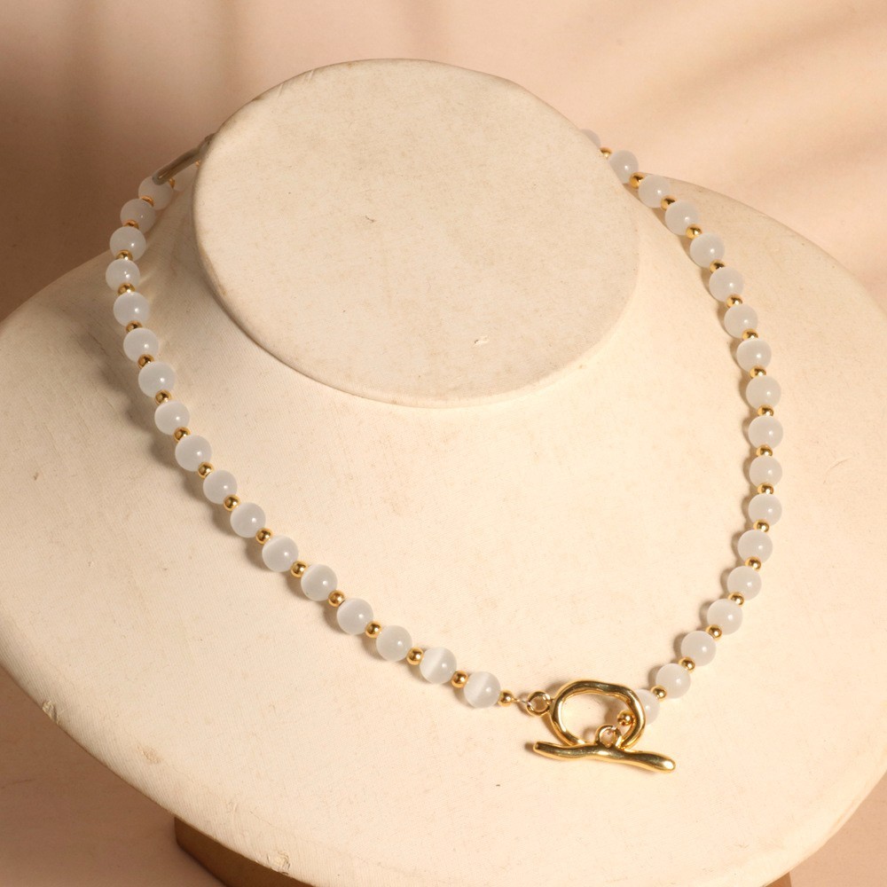 Vintage French OT Clasp Beaded Choker |Handmade Layering Women Crystal Necklace