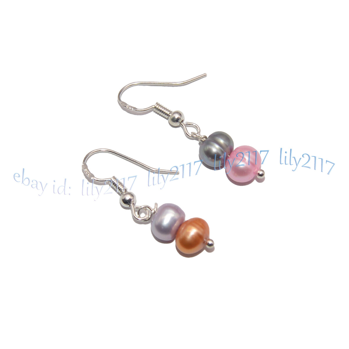 Natural 6-7mm Multicolor Freshwater Pearl Necklace Bracelet Earrings Jewelry Set