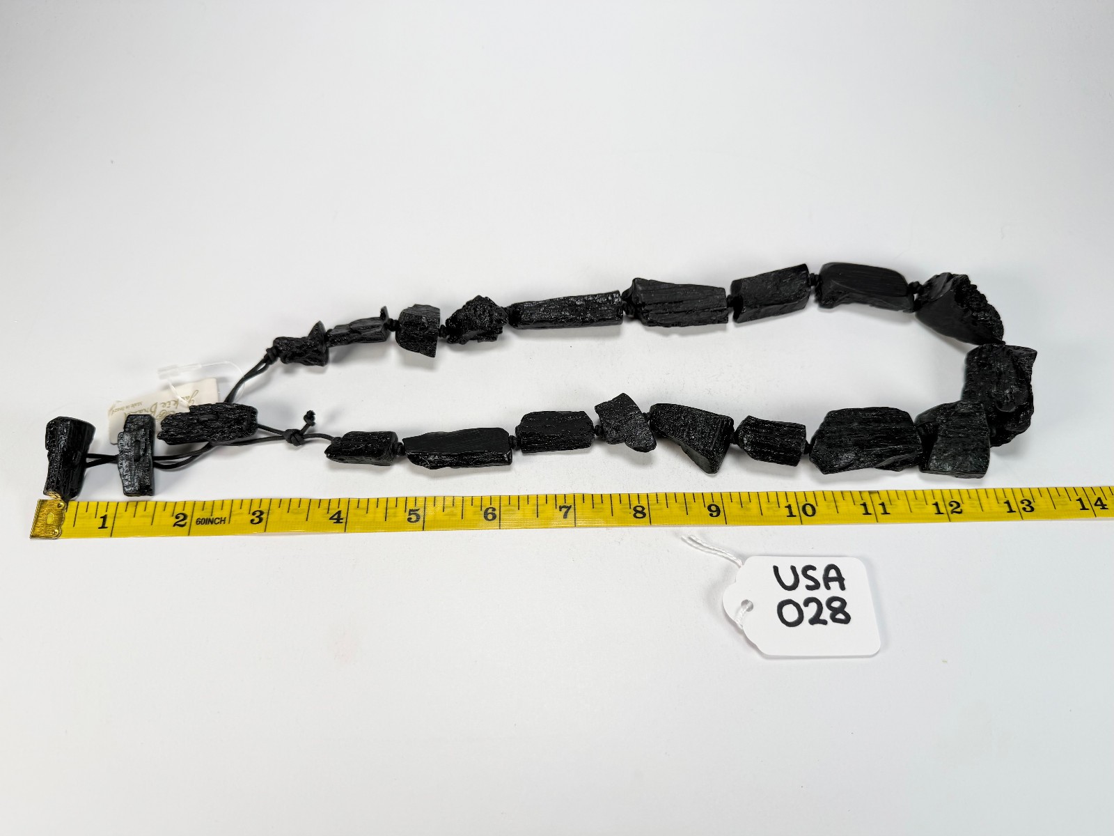 Jackie Brazil “Black Pieces” Charcoal Resin Necklace on Cord 45cm ( N2724 )