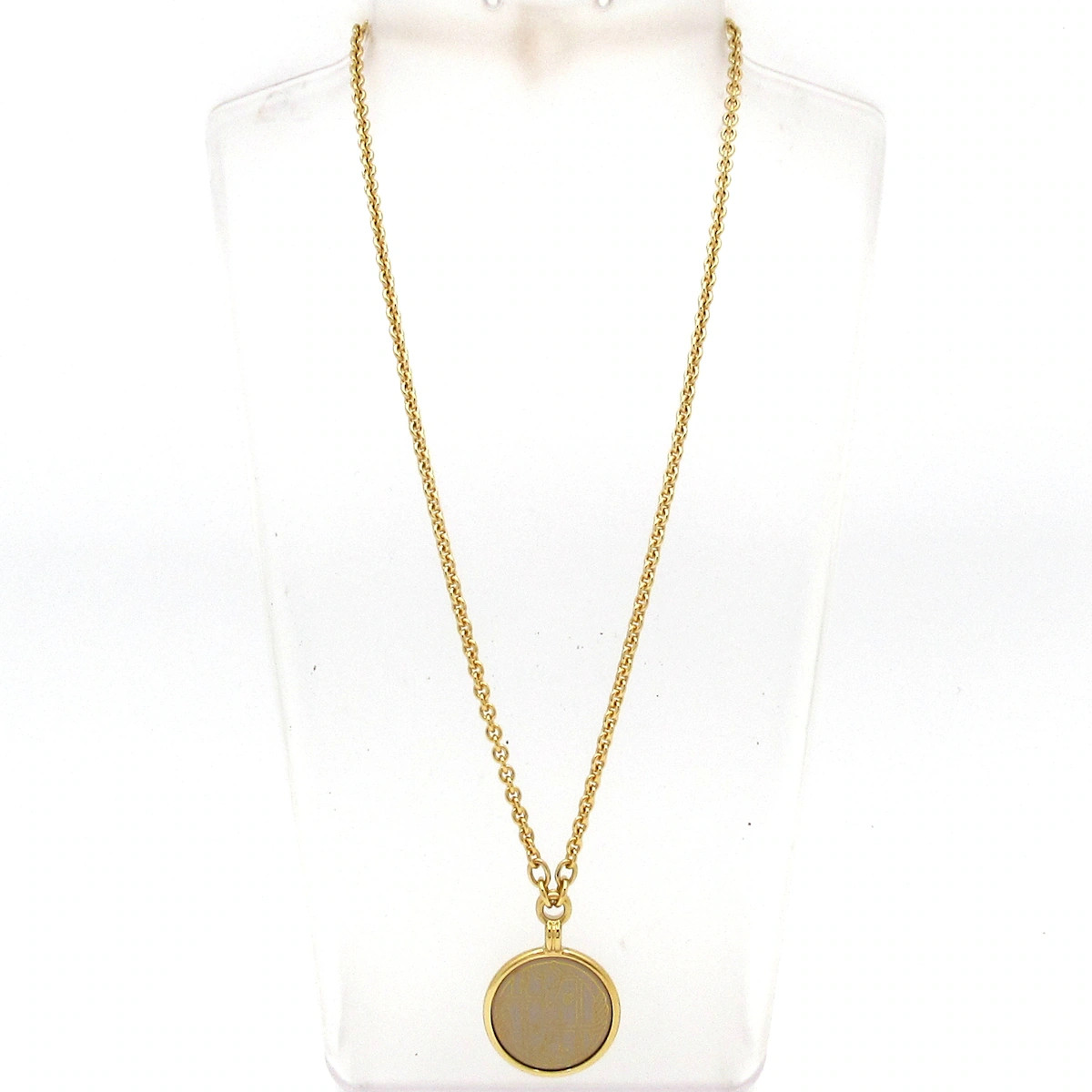HERMES Médaille Cadre PM Gold Hardware None Necklace