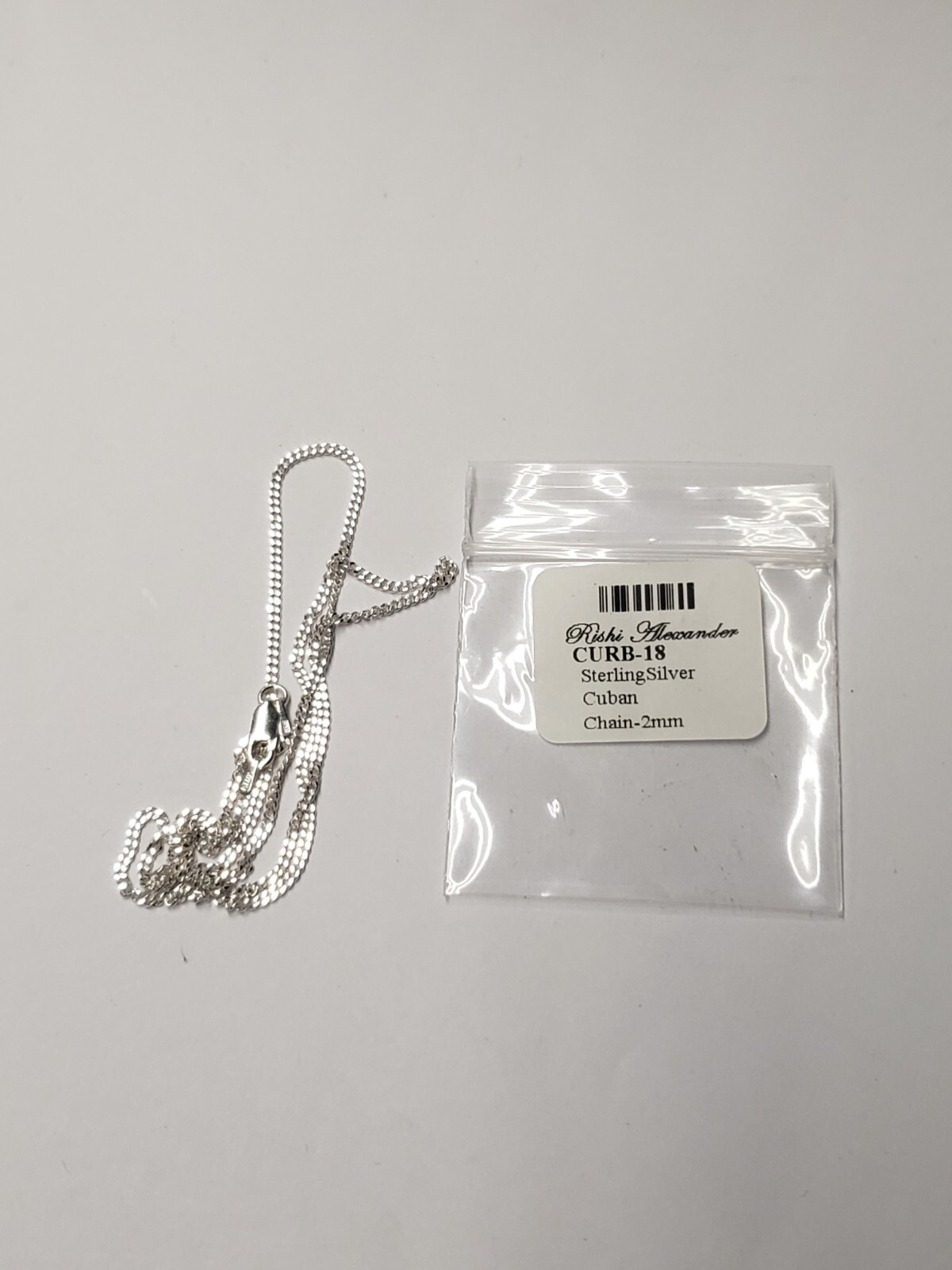 Rishi Alexander 925 CUBAN NECKLACE 2MM 18″