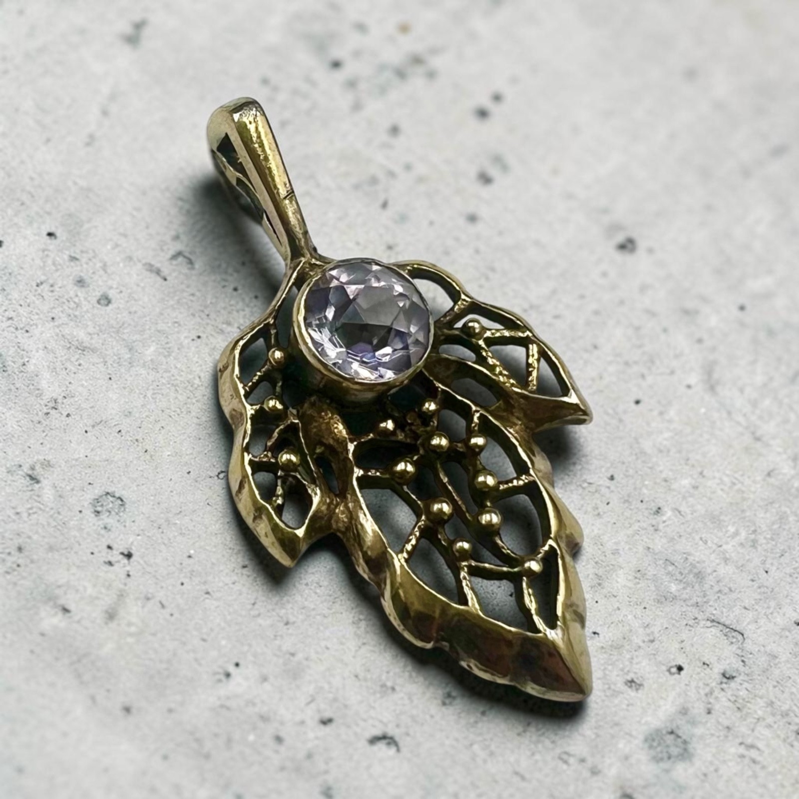 Antique pendant 1970s stone Alexandrite Silver 875 collectible model old