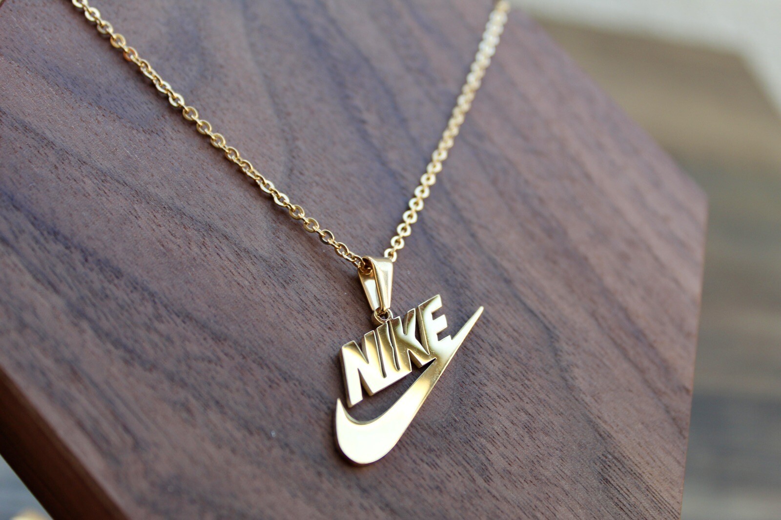 Nike Swoosh 18K Gold Necklace