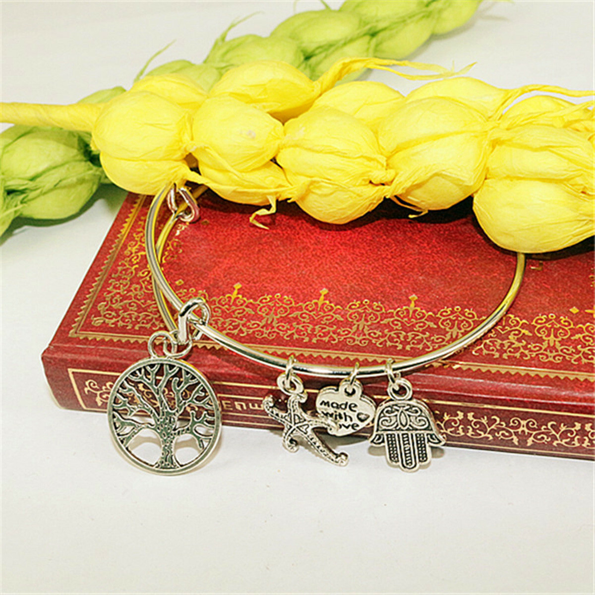 10/20Pcs Tibetan ‘Tree of Life Circle’ Charms Pendants For Jewelry Finding