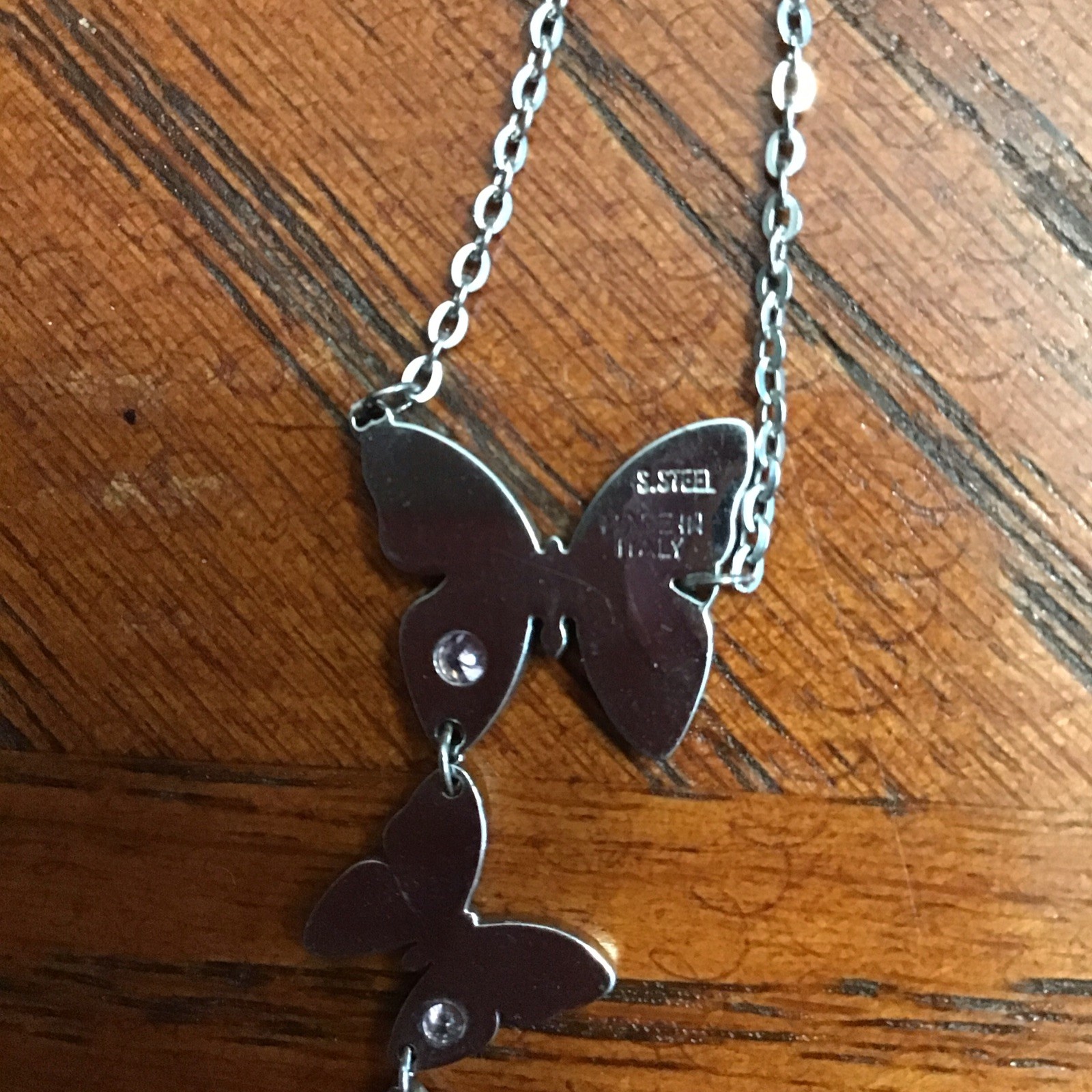 NOMINATION Brand S. Steel Made In Italy Butterfly Necklace