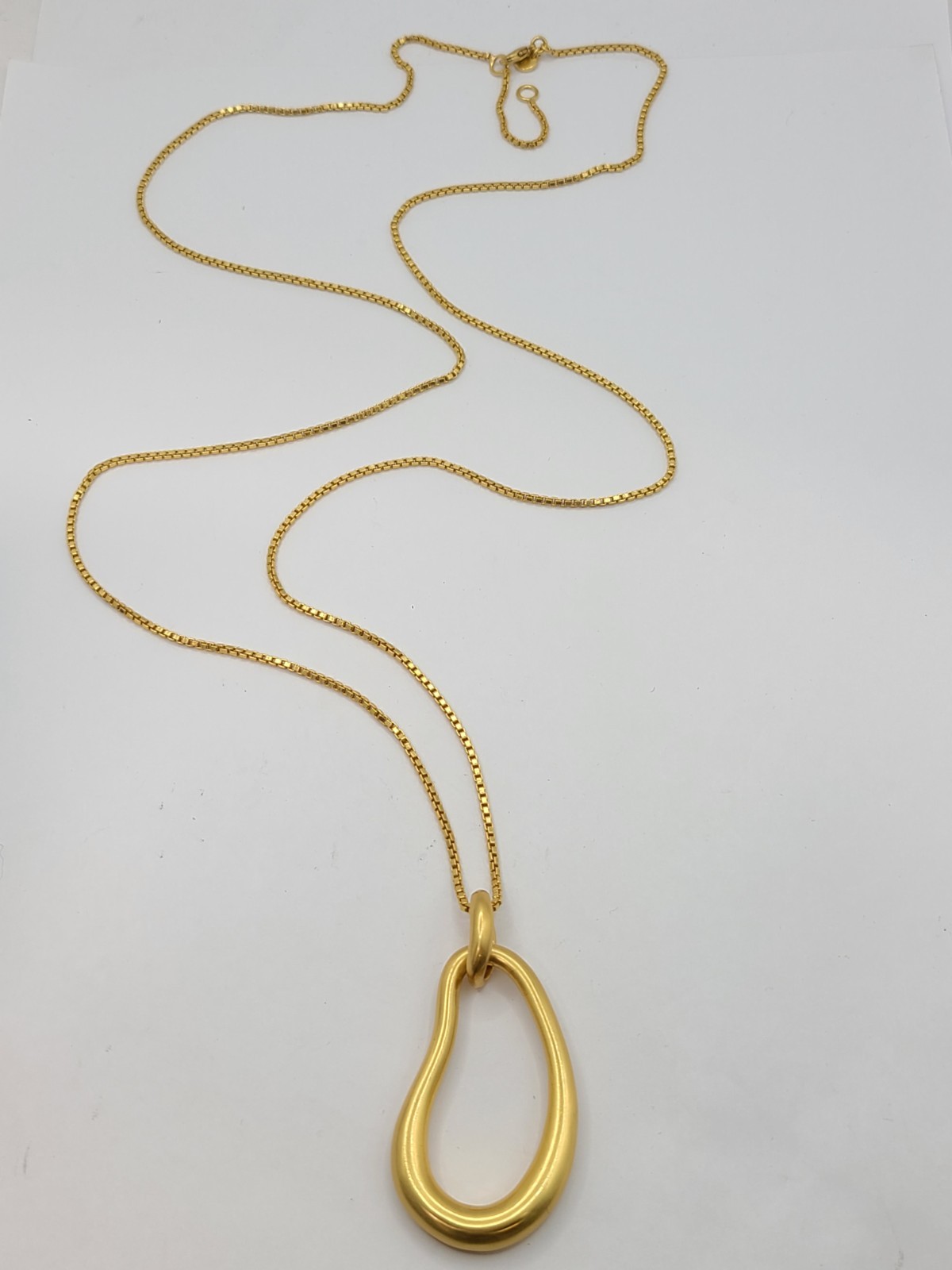 Julie Vos Wave Pendant 24K gold plated Necklace 34″