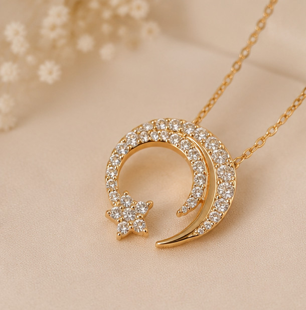 1.50ct Round Cut Simulated Diamond Women Stunning Pendant 14k Yellow Gold Plated