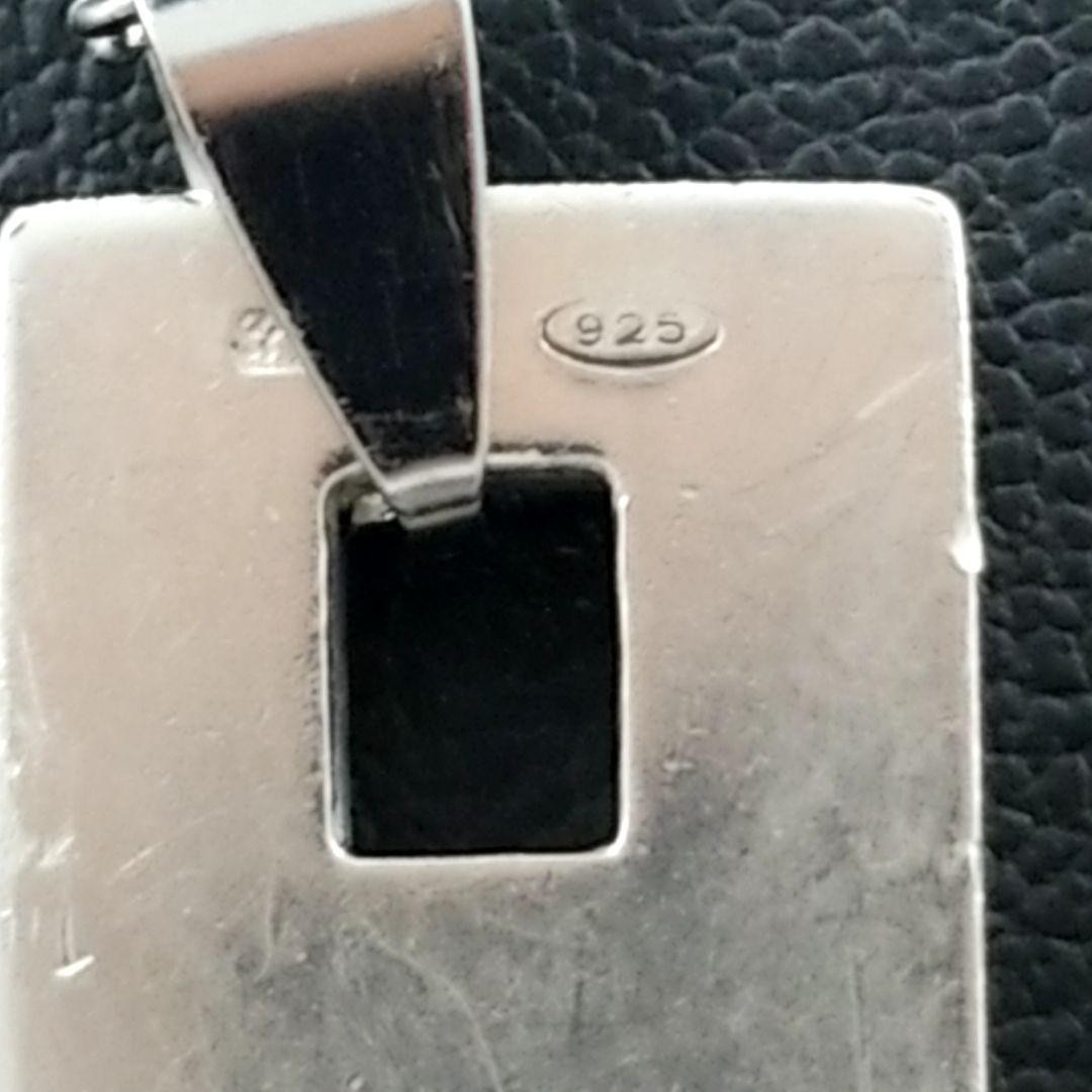 Excellent GUCCI Bar Plate Silver 925 Women Necklace _825