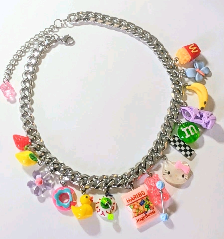 POP CULTURE Stainless Steel Chain Nostalgia Charm Necklace 17-20″