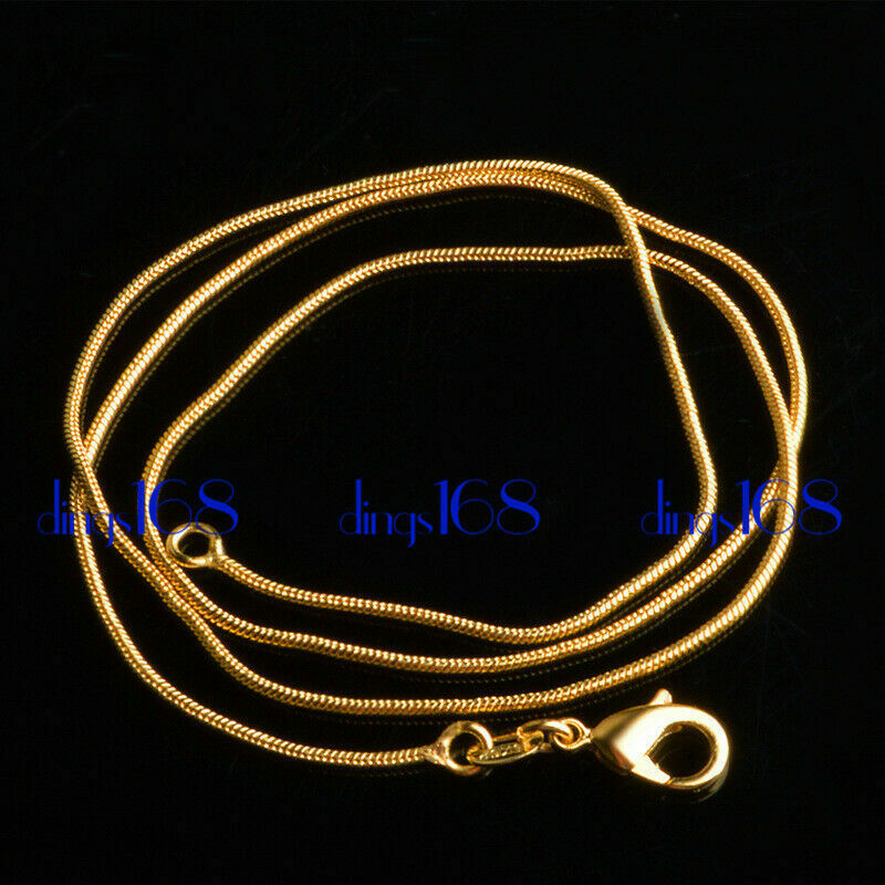 Designer Inspired Genuine 18K Gold Filled Italian 2mm Wide Snake Chain Necklace