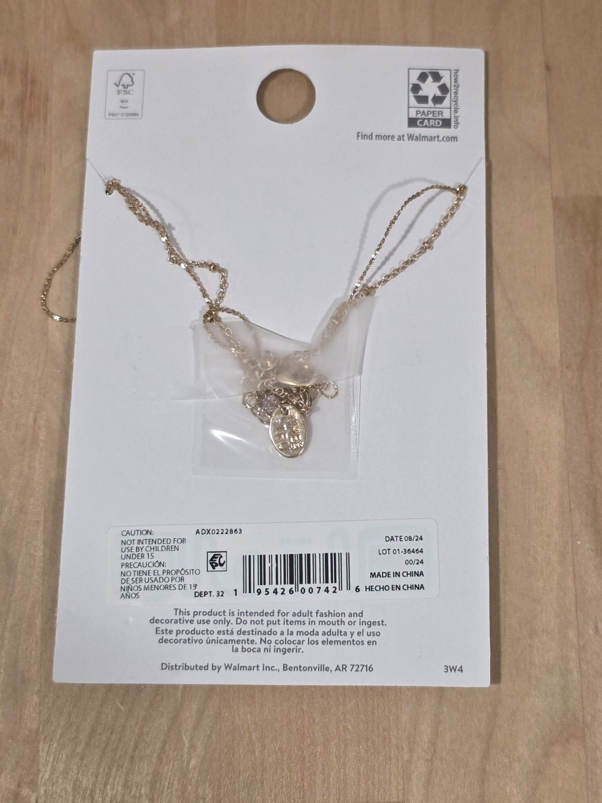 Time and Tru 15 in Gold Tone Layered Necklace with Extender