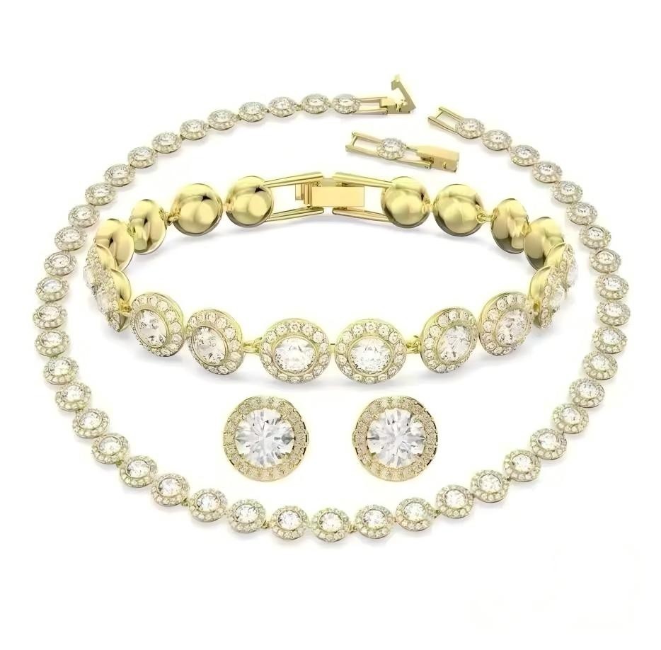Swarovski Ariana GrandexSwarovski Tennis Necklace+Bracelet+Earrings Combination