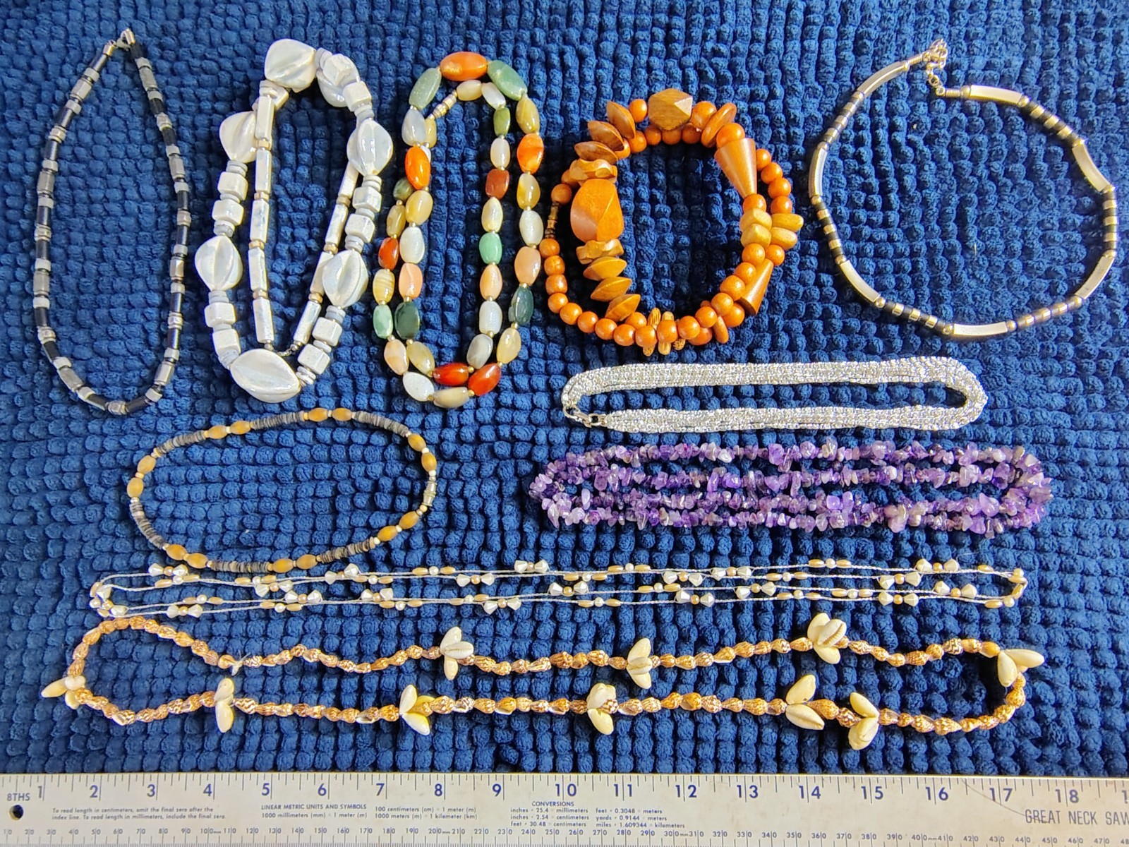 Lot of 50 Vinrtage & Modern Necklaces – Various Designs & Materials – All Bagged