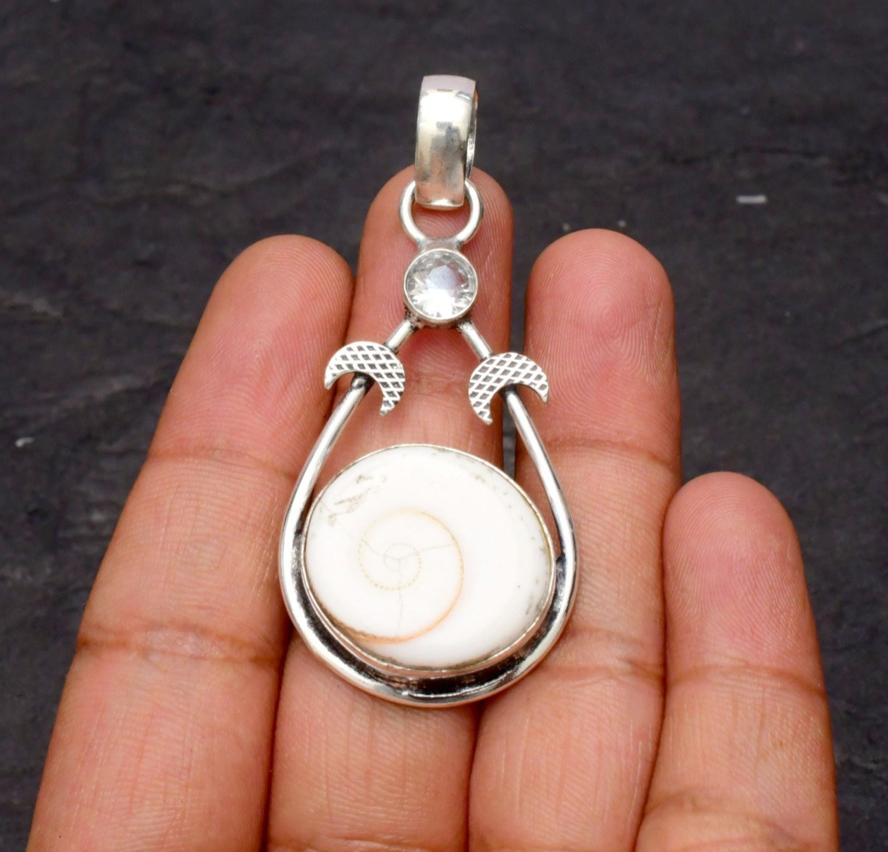 Shiva Eye Gemstone 925 Sterling Silver Jewelry Pendant 1-2″