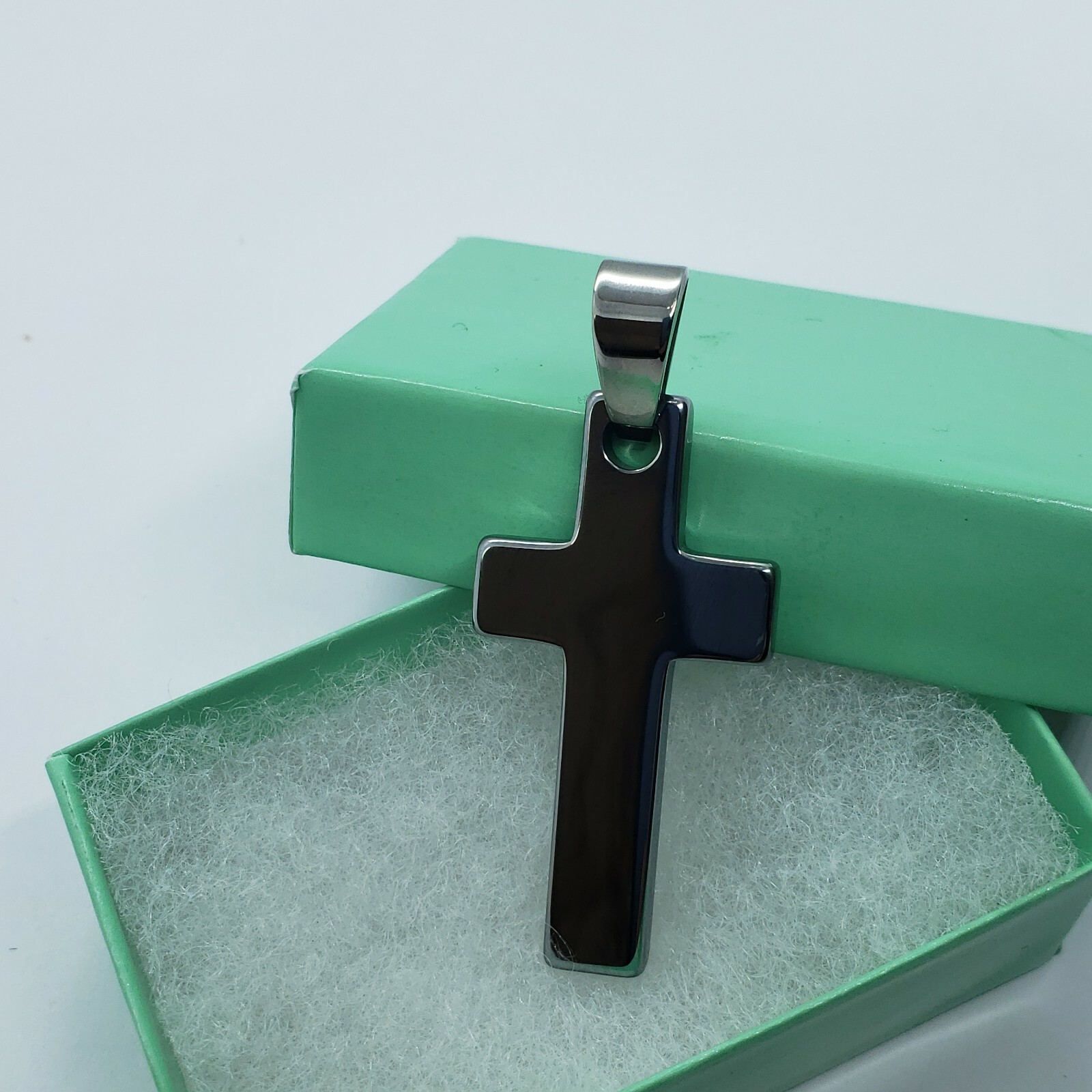 Tungsten Carbide High Polished Cross Pendant Excellent Quality 1 5/8 inches Long