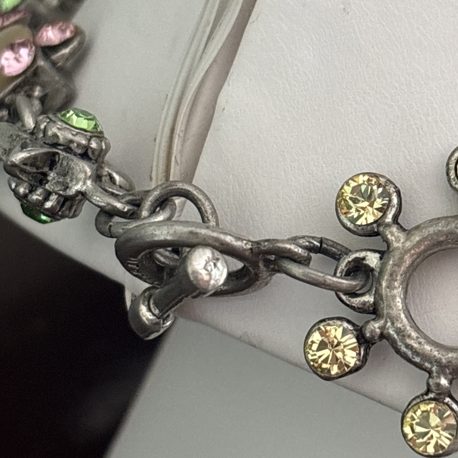 Designer Statement Necklace By RODRIGO OTAZU Swarovski Crystal Multicolor 16.5”