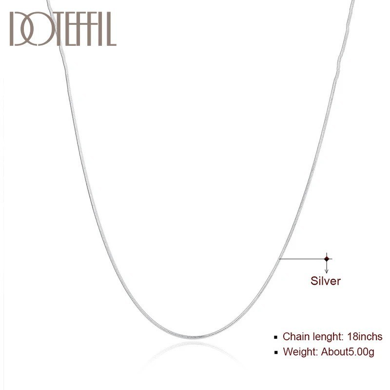 10pcs Hot Sale 925 Sterling Solid Silver 1mm Snake Chain Necklace Jewelry Gift