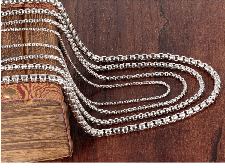 316L Stainless Steel 55 cm (21.6 Inch) 2.5 mm Rounded Box Neck Chain Necklace