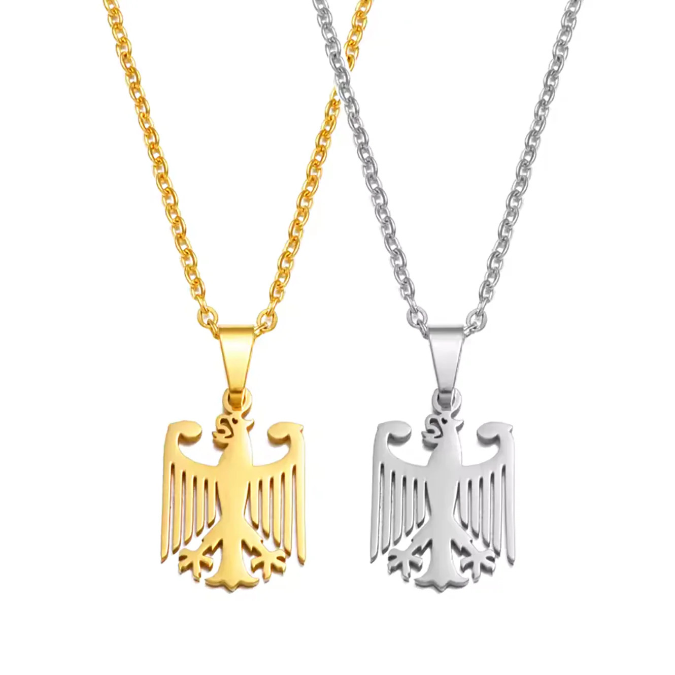 German Eagle Emblem Pendant Necklace