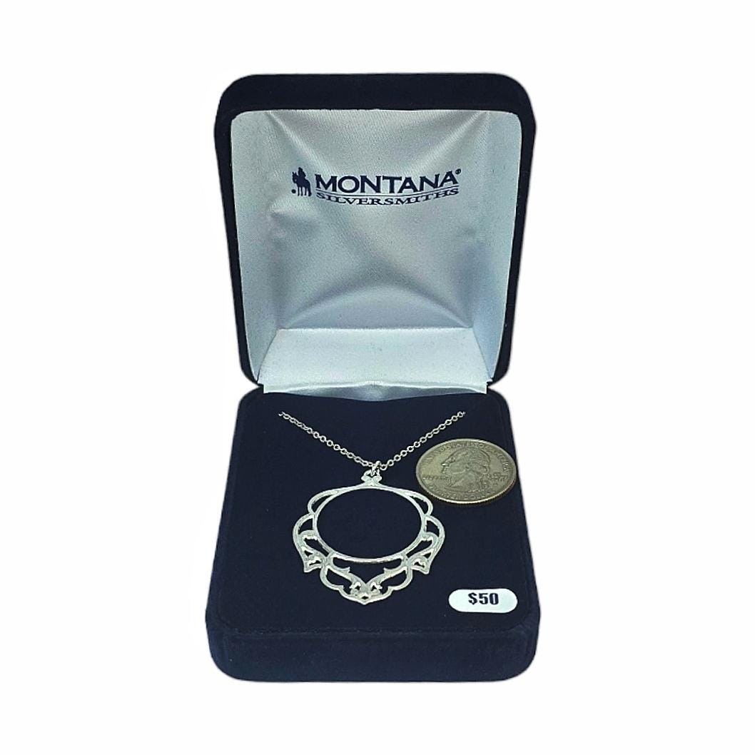 Montana Silversmiths Fine Silver Wide Open Spaces Necklace Retaill $50 ~ NEW