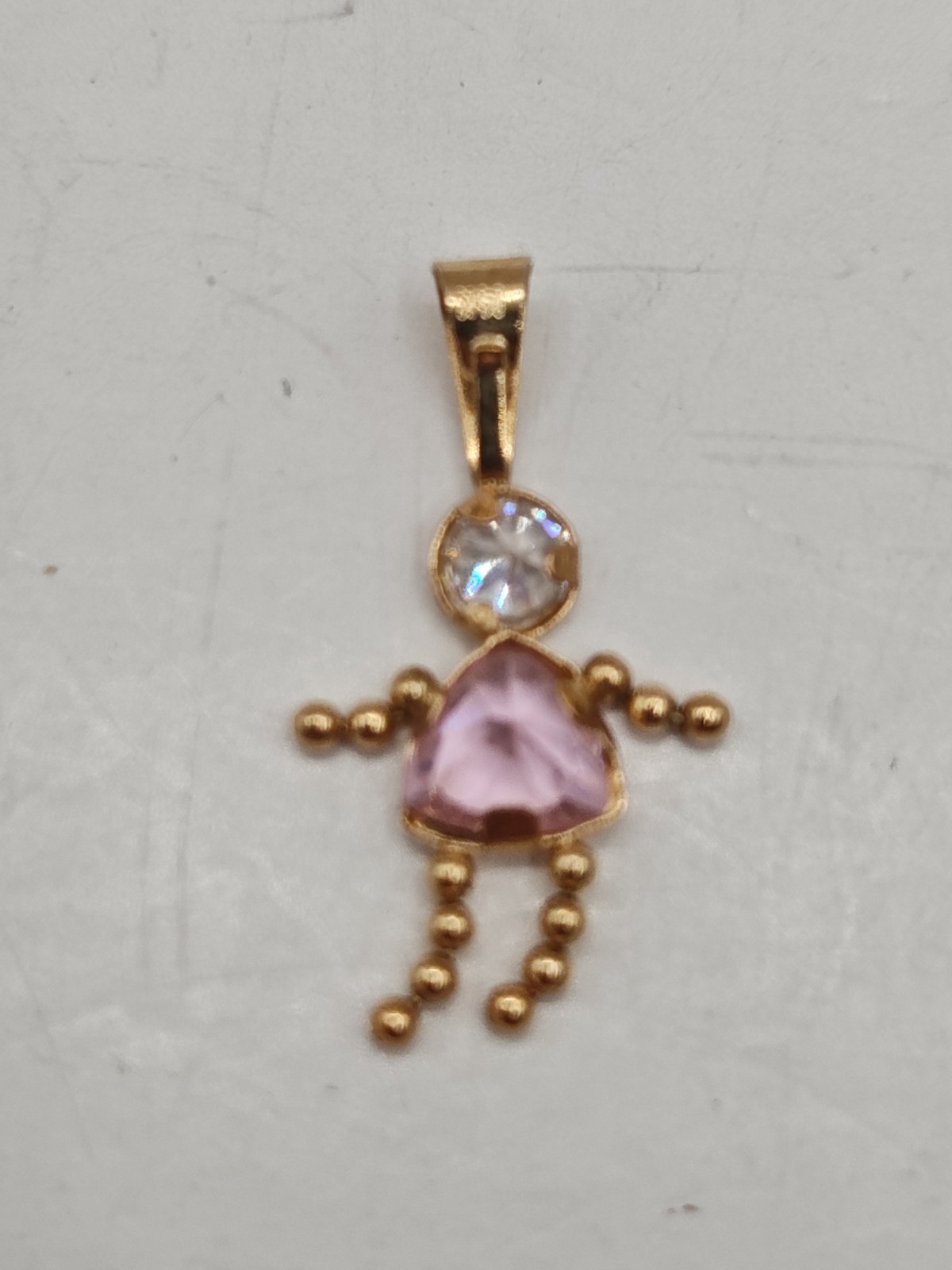14K Gold Girl Charm October Or June