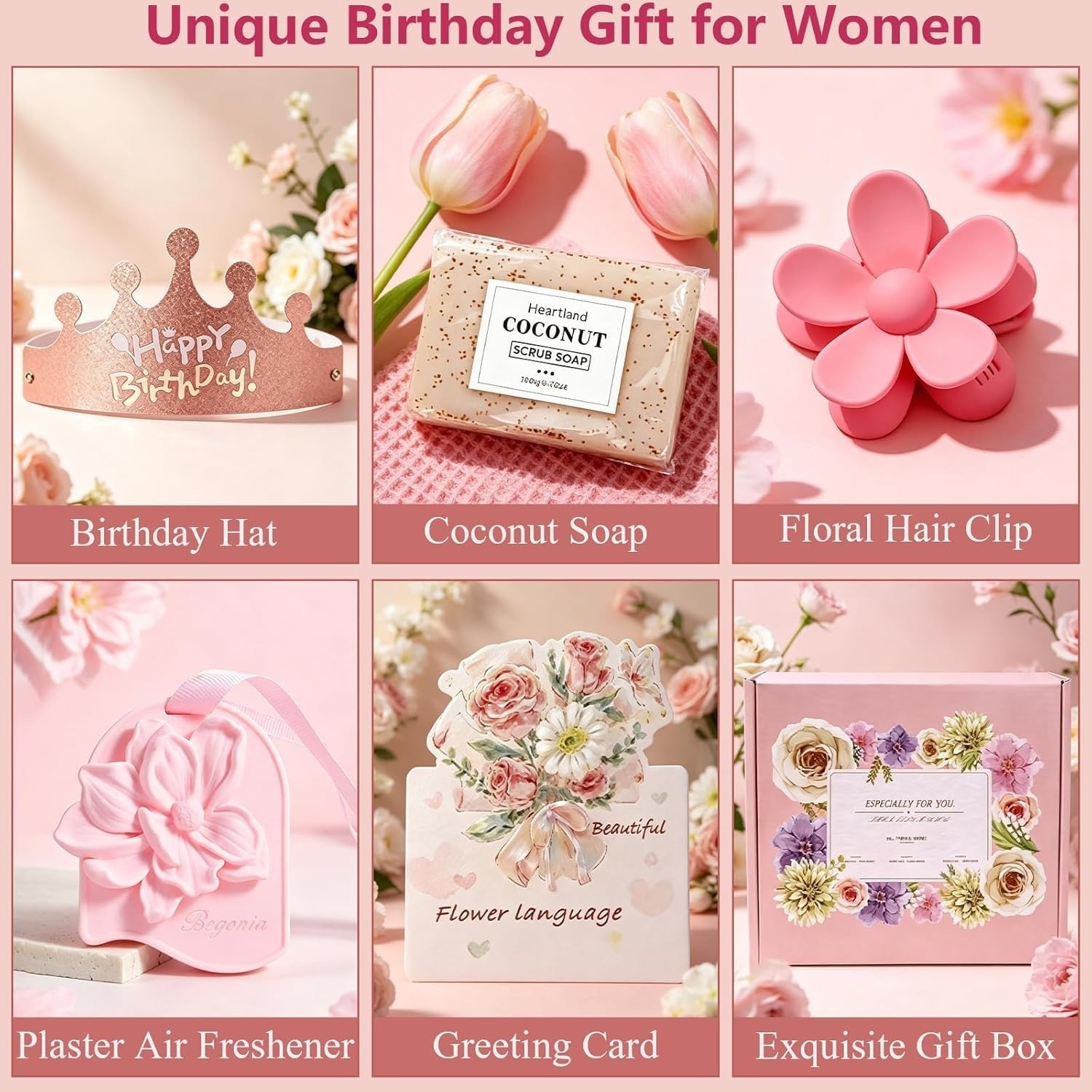 Happy Birthday Gifts for Women, 10pcs Women Birthday Gifts for Mom with Luxur…