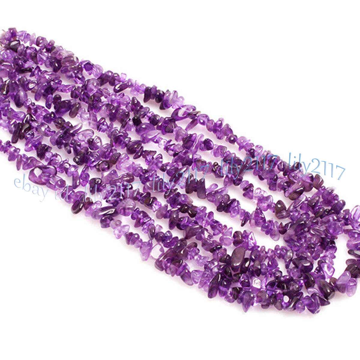 4Row Natural Gemstone Chip Cluster Statement Beads Multi-Strand Necklace 17-20”