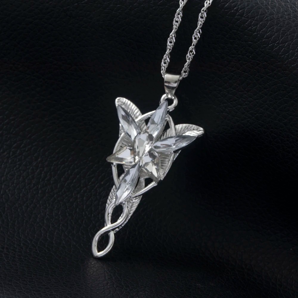 Movie The Lord Arwen Evenstar Necklace Elf Princess Arwen Twilight Star Crystal