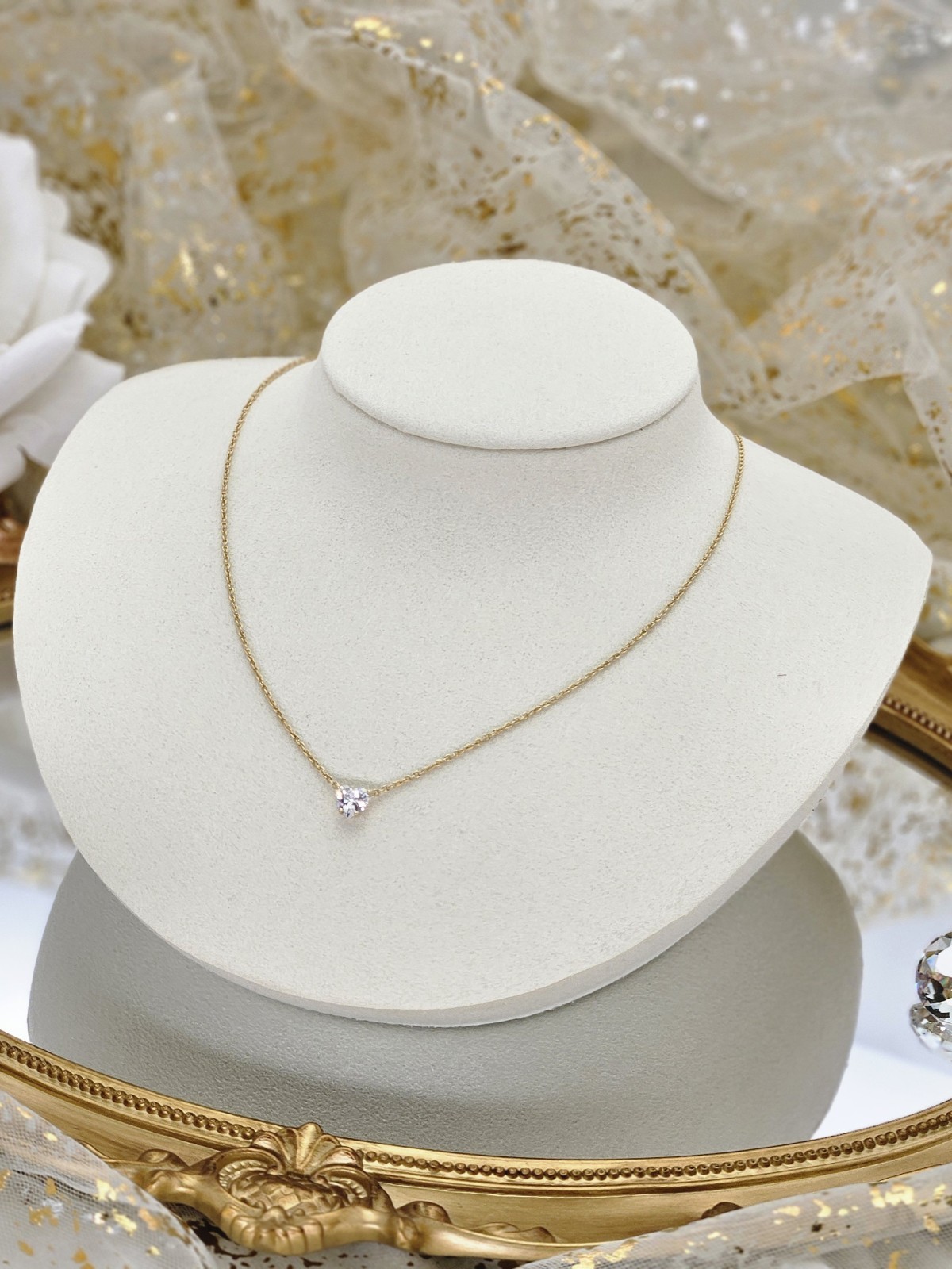 Nadri Heart Pendant Necklace Gold Plated Minimalist Classic Love Dainty Modern