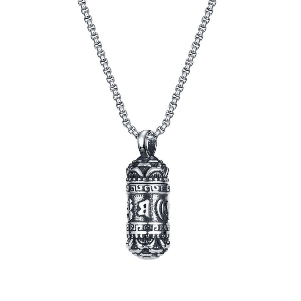 For MENDEL Tibetan Buddhist Amulet Pendant Necklace For Ashes Stainless Steel US