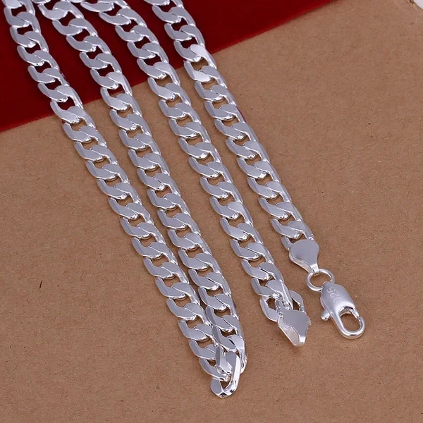 925 Sterling Silver Chain Necklace for Men Women Solid Fashion Jewelry Gift