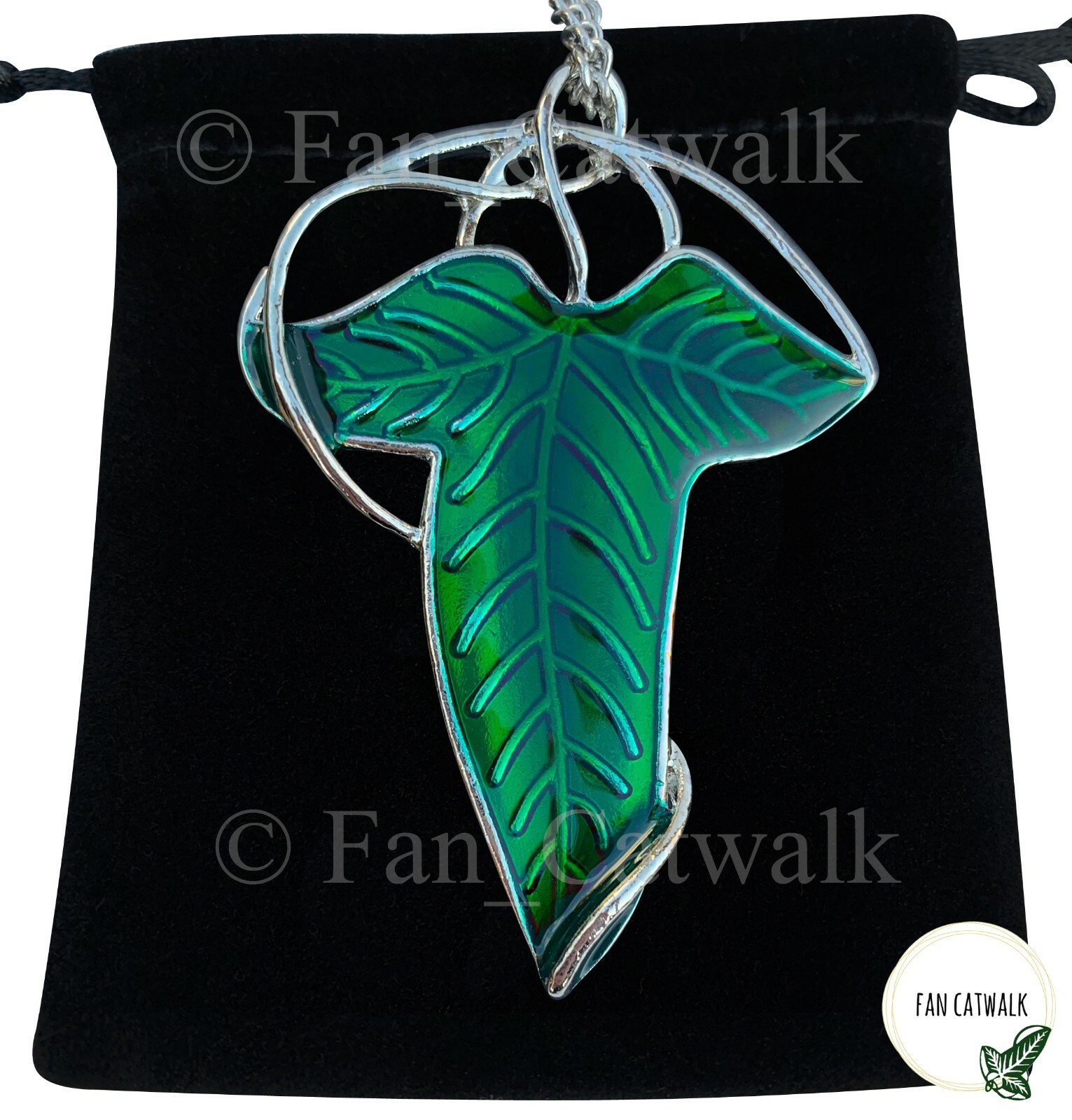 ELVEN LEAF Brooch + Arwen EVENSTAR Necklace SET Hobbit LOTR Lord of The Rings