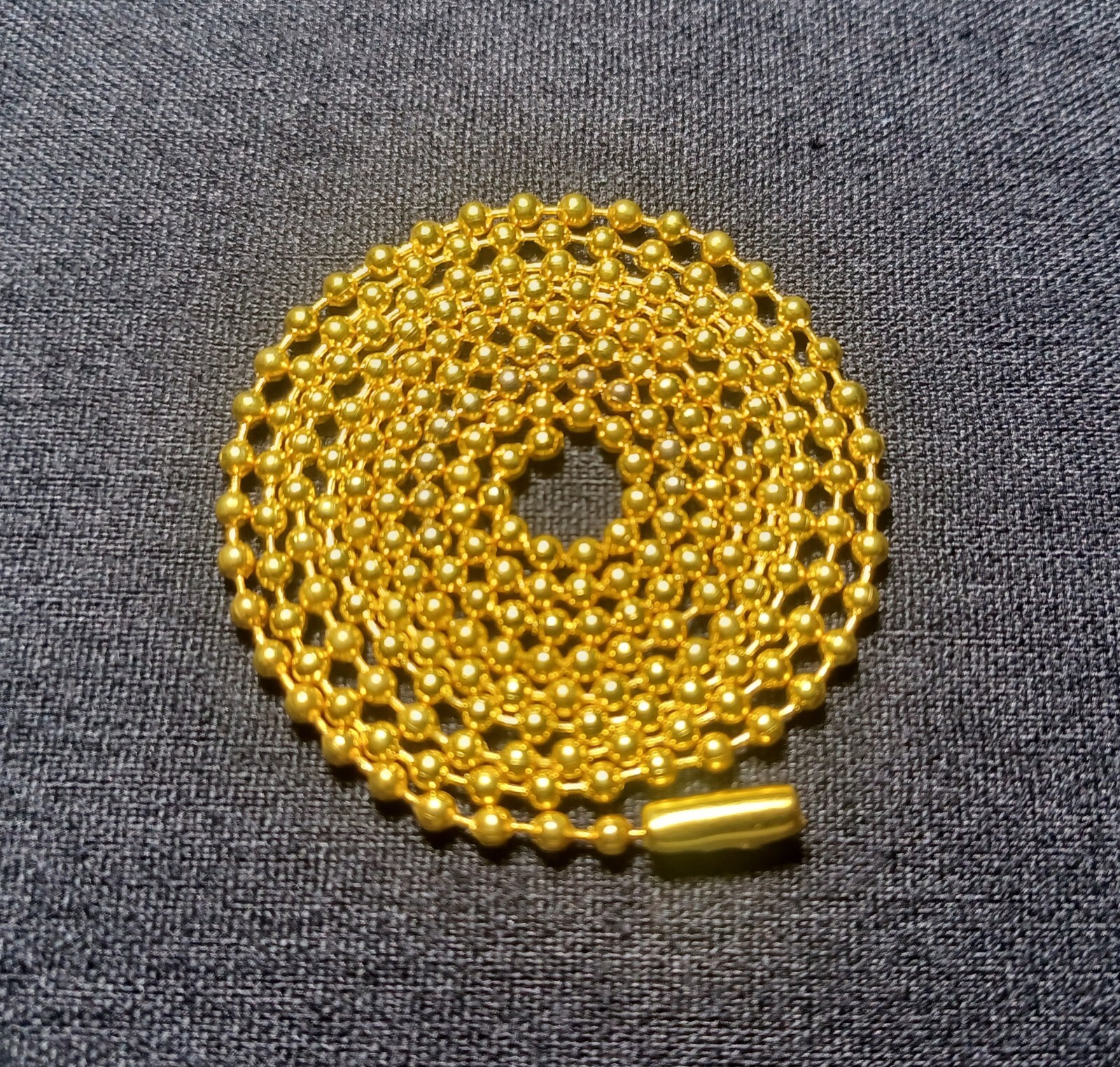 Gold Military Type 2.4mm Ball Bead Fashionable Dog Tag Chain Necklace FreeShip