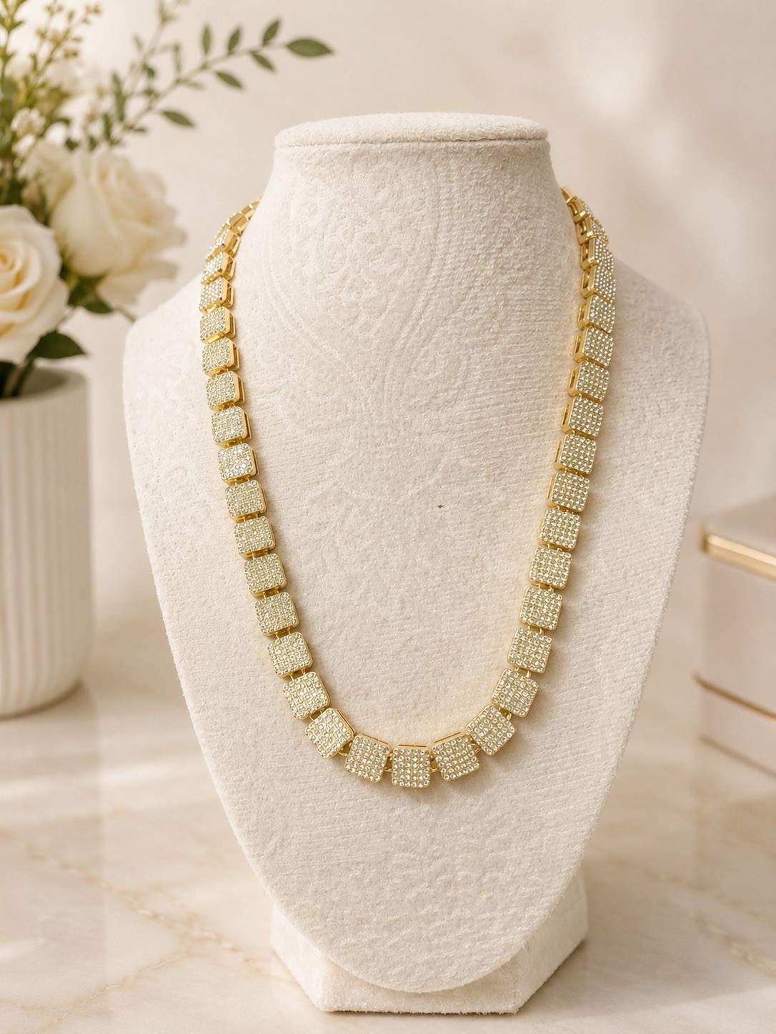 18” Gold Pavé Iced Out Necklace