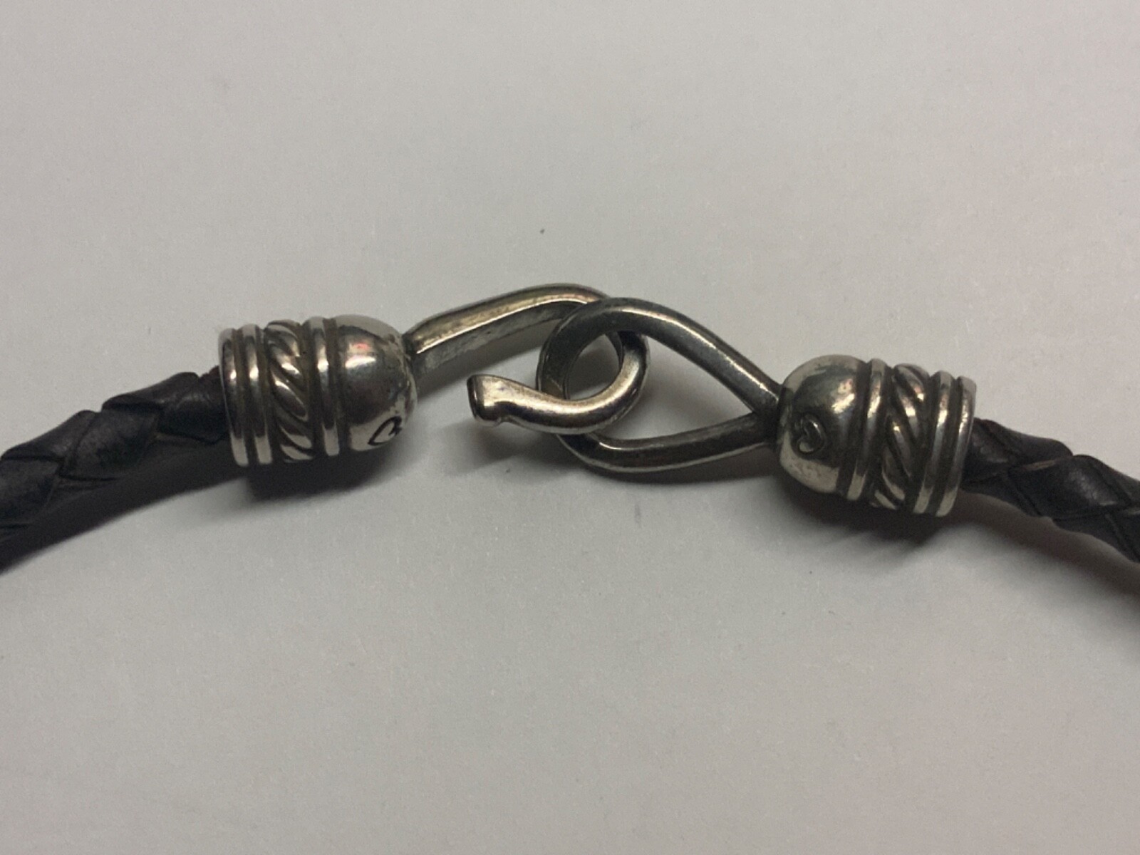🌸Brighton Brown Leather Slide Charms 15 1/2” Collar Necklace (N11) 🌸