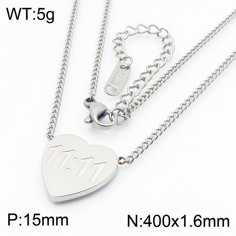 Engraved Heart Necklace, Angel Number Spiritual Jewelry, Birthday Valentine Gift