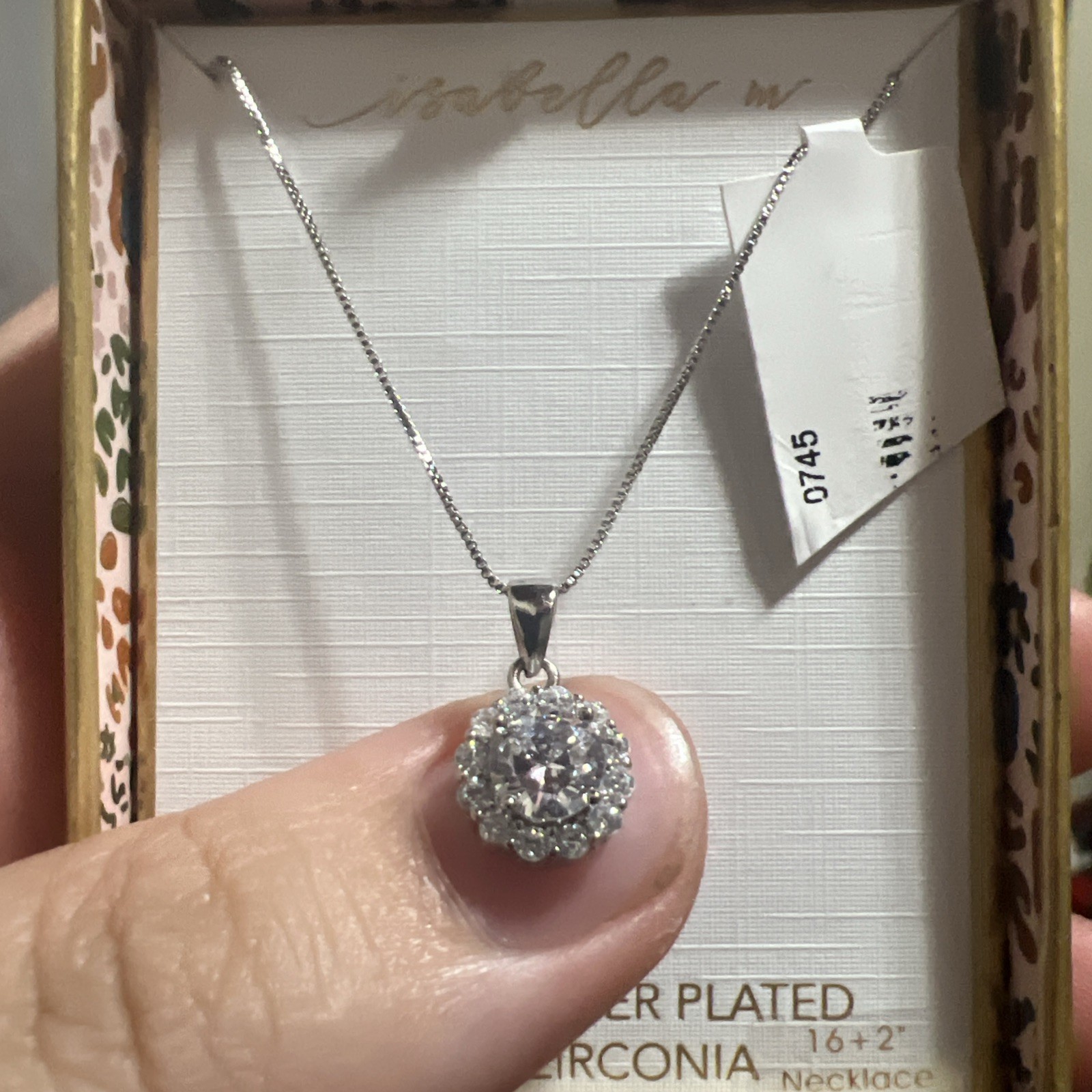 Sterling Silver Plated Cubic Zirconia Necklace