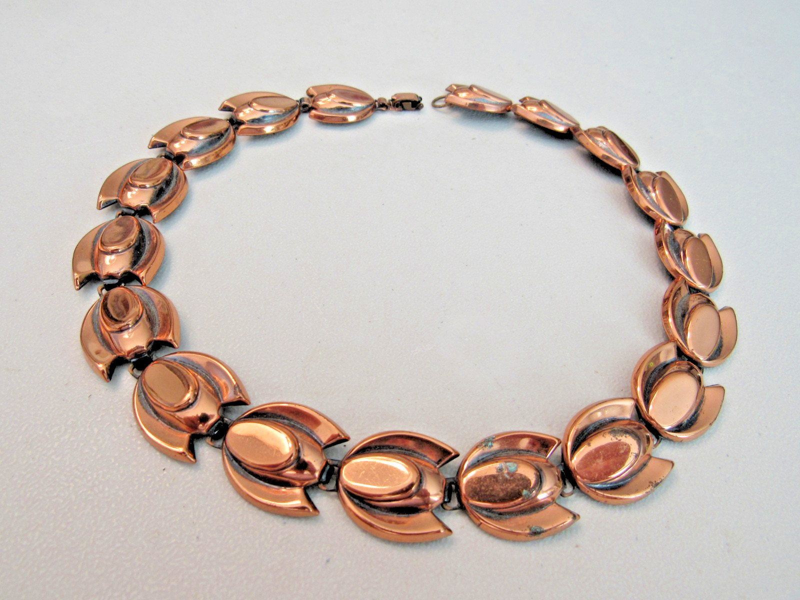 VINTAGE RENOIR COPPER NECKLACE SIGNED CHOCKER NECKLACE 14″