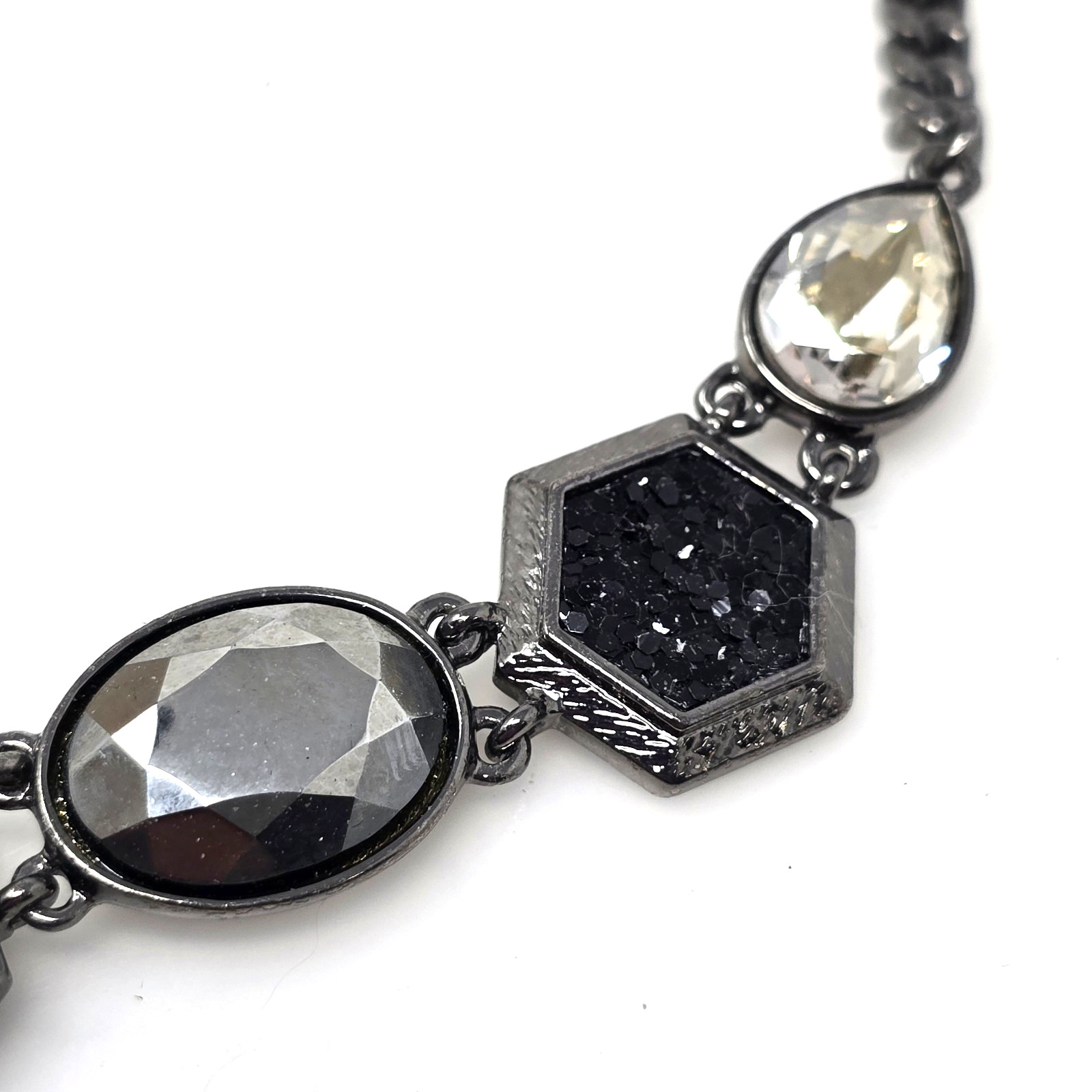 Givenchy Black /Crystals Necklace 18 inches Excellent Condition